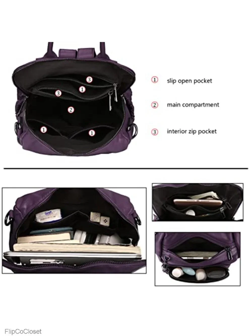 Faux Leather Travel Backpack Purse Tassel Shoulder Bag